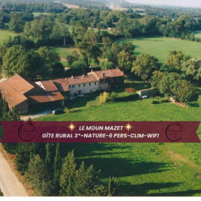 Le Moun Mazet gîte rural 3 étoiles, CLIM, Nature, 6 personnes
